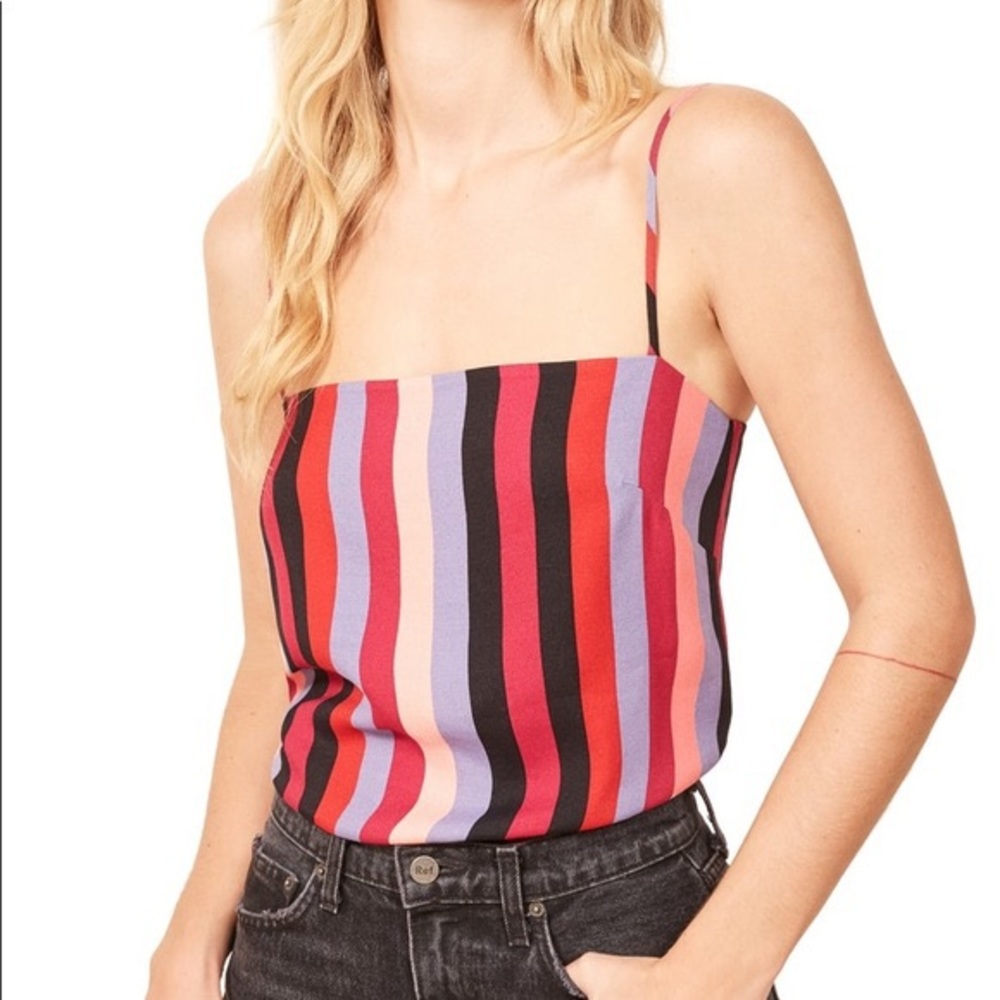 Reformation Dove Top in Isabel Stripe
